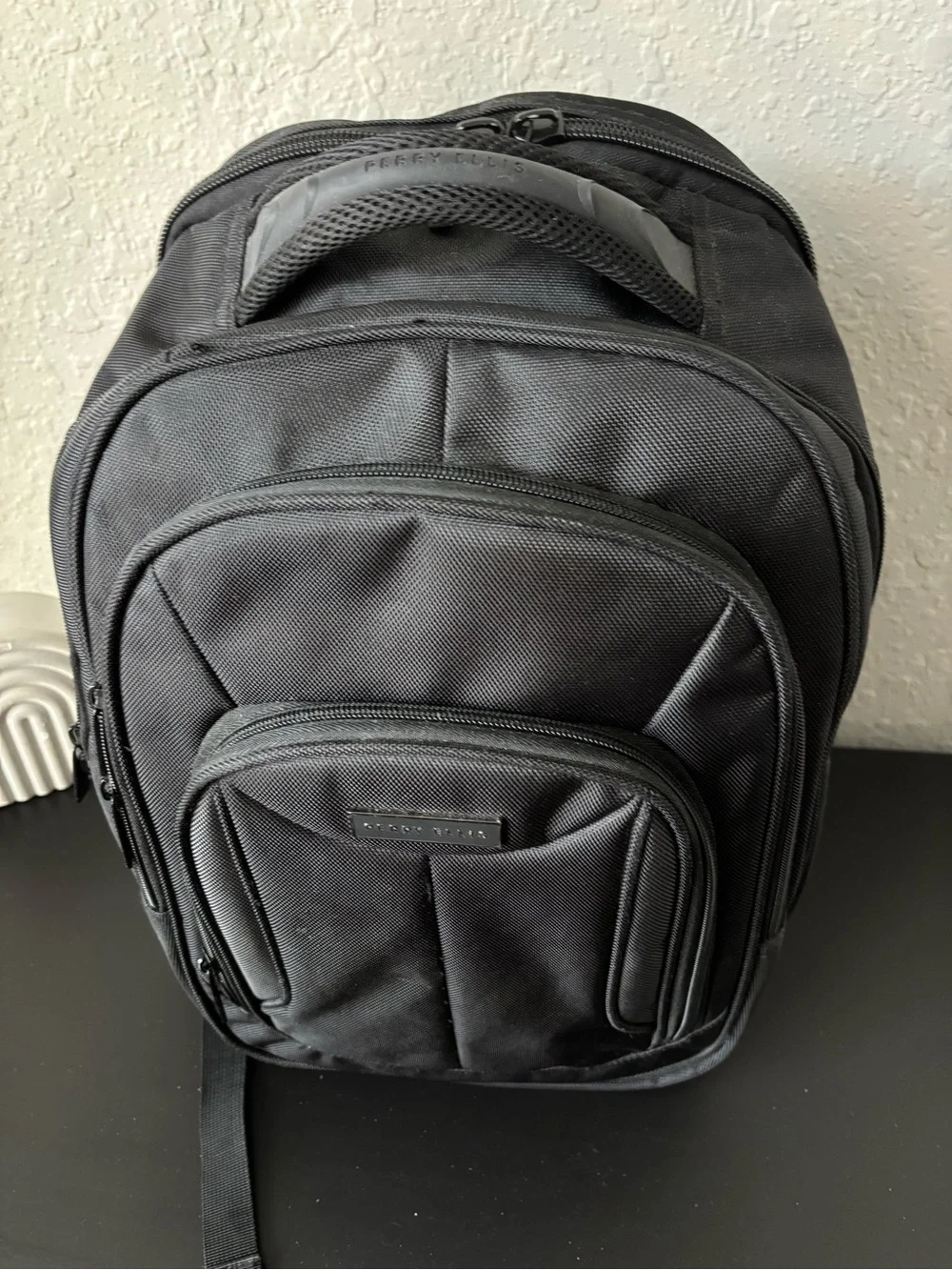 Perry Ellis Black Backpack for Men - Durable Everyday Carry
